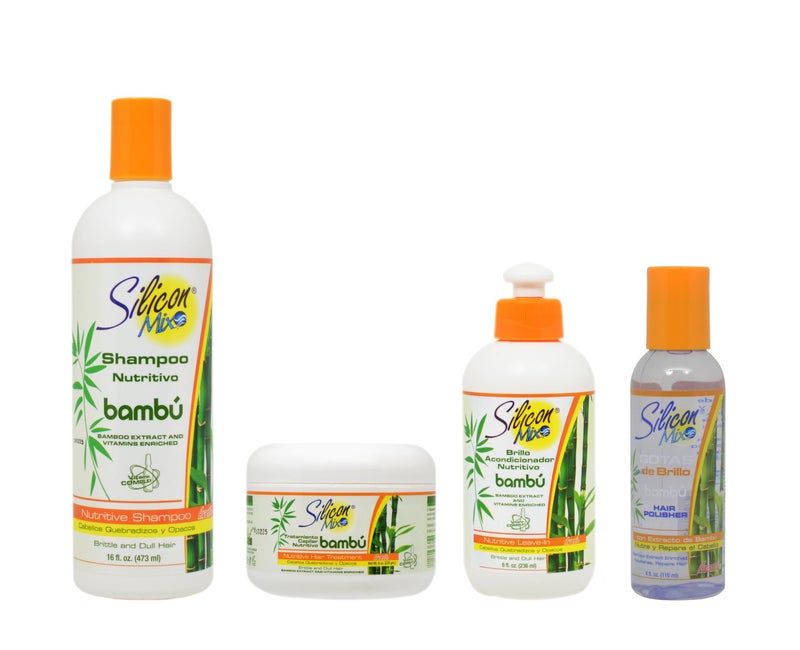 Silicon Mix Bambu Shampoo 16oz & Treatment & Leave-in 8oz & Polisher 4oz "Set" - Image 1